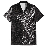 Black White Polynesian Tribal Family Matching Long Sleeve Bodycon Dress and Hawaiian Shirt LT9 Dad's Shirt - Short Sleeve White - Polynesian Pride