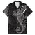 Black White Polynesian Tribal Family Matching Long Sleeve Bodycon Dress and Hawaiian Shirt - Polynesian Pride