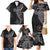 Black White Polynesian Tribal Family Matching Mermaid Dress and Hawaiian Shirt - Polynesian Pride