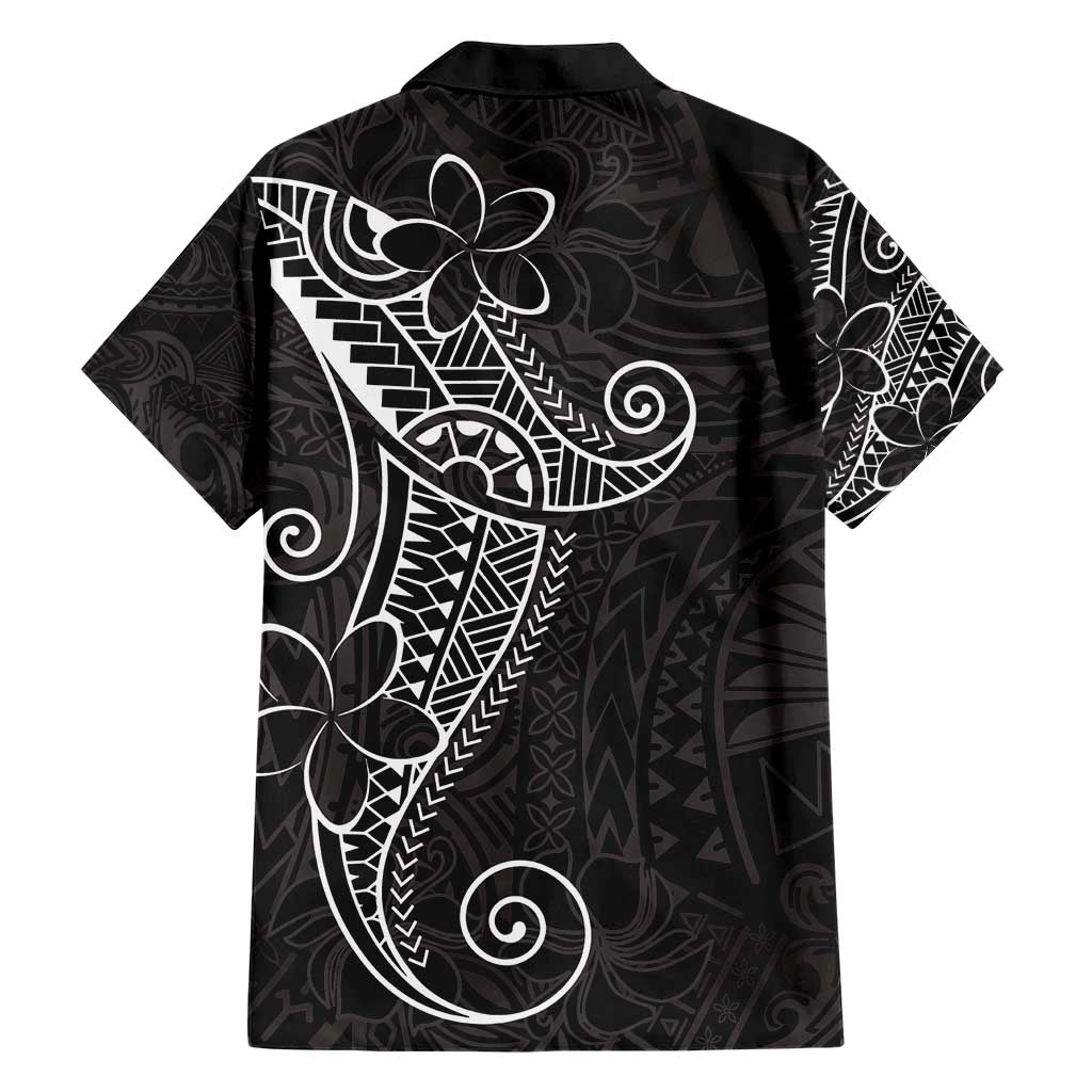 Black White Polynesian Tribal Family Matching Short Sleeve Bodycon Dress and Hawaiian Shirt LT9 - Polynesian Pride