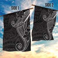 Black White Polynesian Tribal Garden Flag - Polynesian Pride