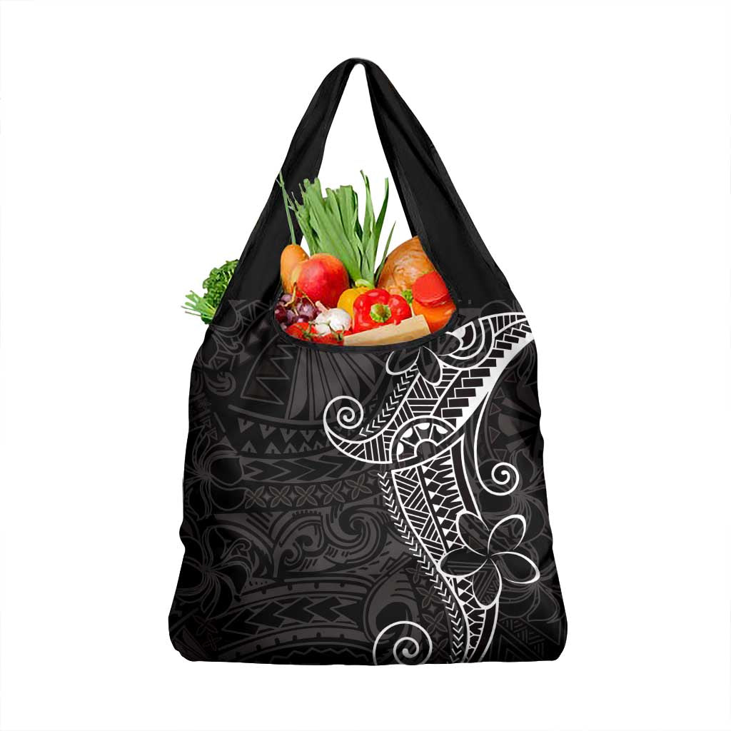 Black White Polynesian Tribal Grocery Bag - Polynesian Pride