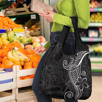 Black White Polynesian Tribal Grocery Bag - Polynesian Pride