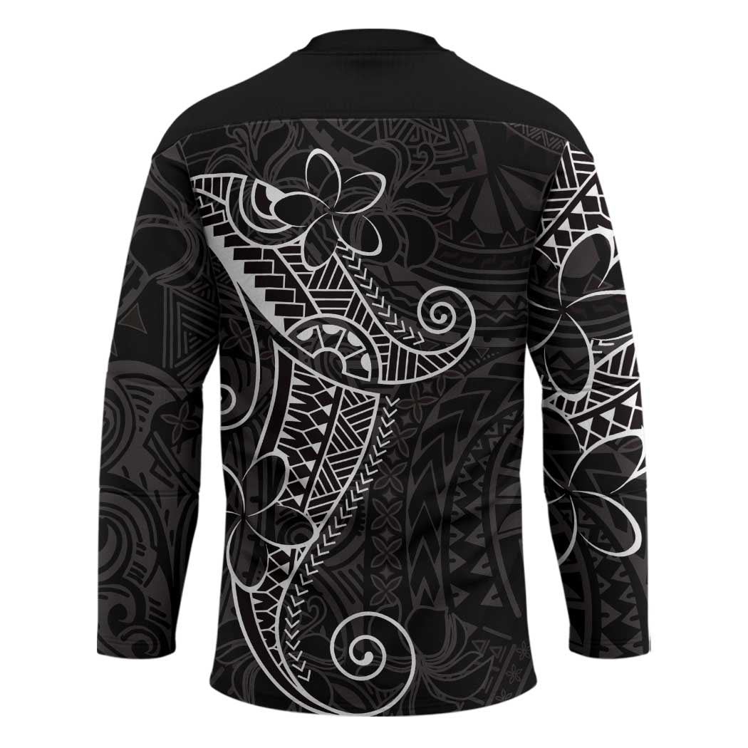Black White Polynesian Tribal Hockey Jersey - Polynesian Pride