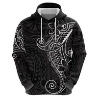 Black White Polynesian Tribal Hoodie - Polynesian Pride