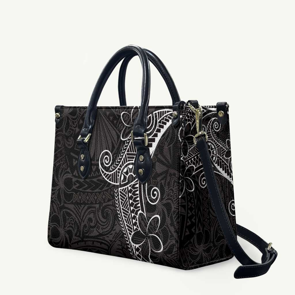 Black White Polynesian Tribal Leather Bag - Polynesian Pride