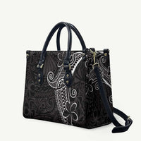 Black White Polynesian Tribal Leather Bag - Polynesian Pride