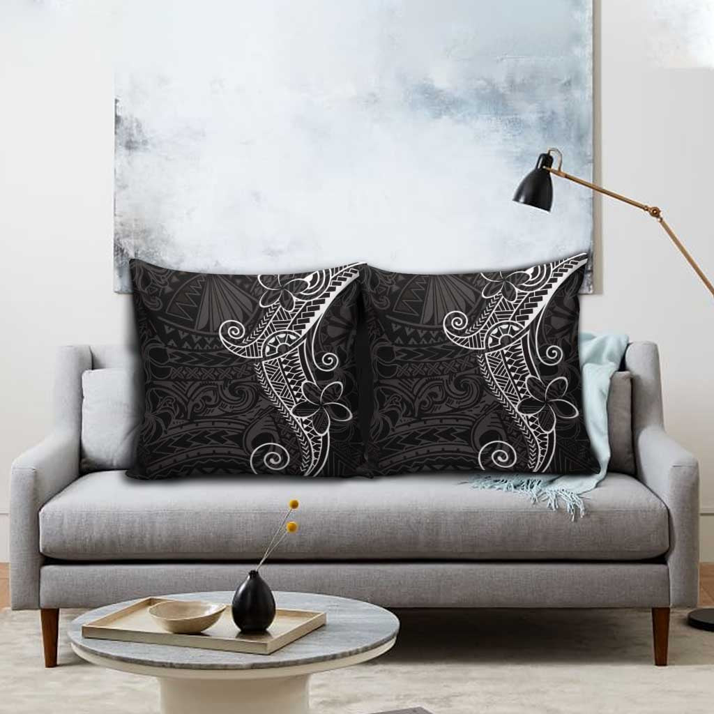 Black White Polynesian Tribal Pillow Cover - Polynesian Pride