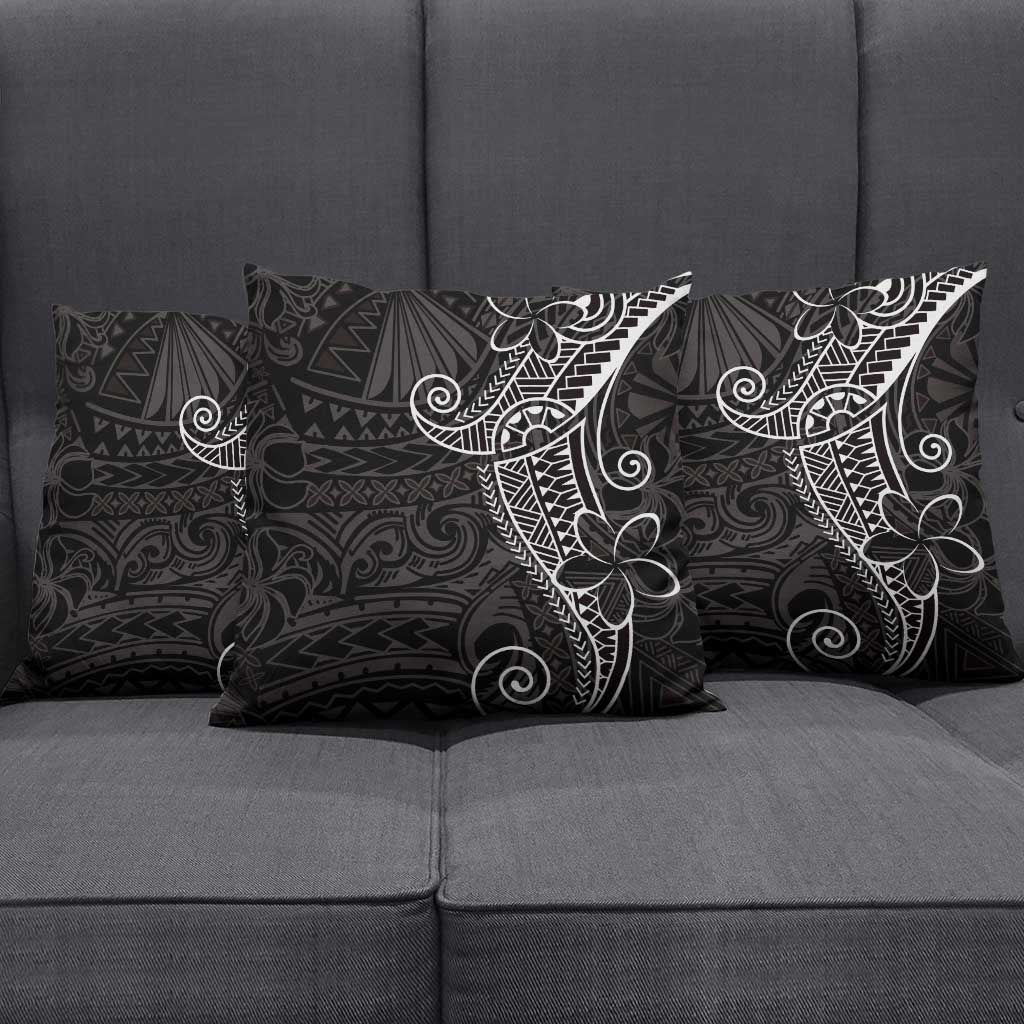 Black White Polynesian Tribal Pillow Cover - Polynesian Pride