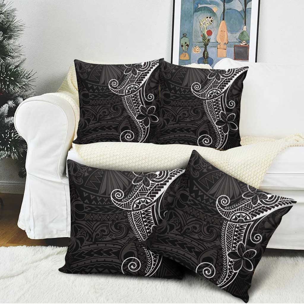 Black White Polynesian Tribal Pillow Cover - Polynesian Pride