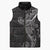 Black White Polynesian Tribal Sleeveless Puffer Jacket - Polynesian Pride