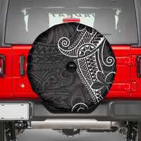 Black White Polynesian Tribal Spare Tire Cover - Polynesian Pride