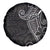 Black White Polynesian Tribal Spare Tire Cover - Polynesian Pride