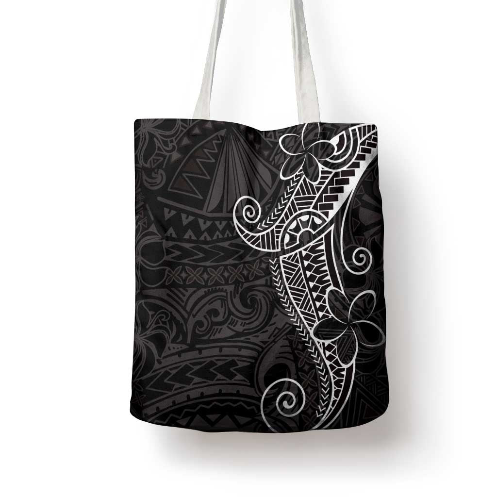 Black White Polynesian Tribal Tote Bag - Polynesian Pride