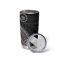 Black White Polynesian Tribal Tumbler Cup - Polynesian Pride