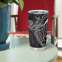 Black White Polynesian Tribal Tumbler Cup - Polynesian Pride