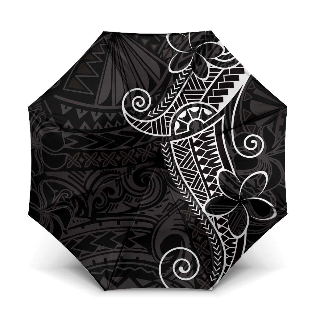 Black White Polynesian Tribal Umbrella - Polynesian Pride