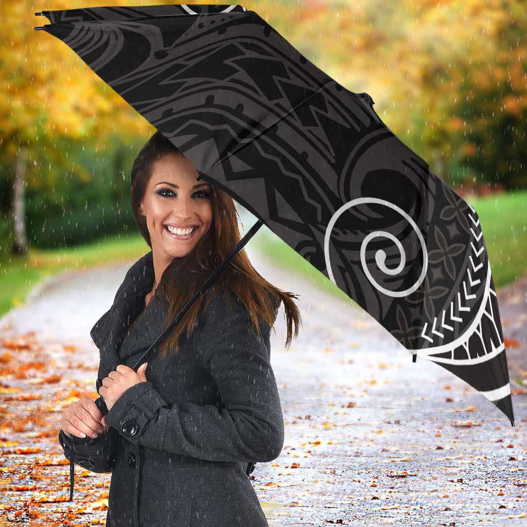 Black White Polynesian Tribal Umbrella - Polynesian Pride