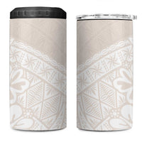 Lotu Tamaiti Tongan Polynesian Art Pattern 4 in 1 Can Cooler Tumbler Traditional Tribal Motifs - Polynesian Pride