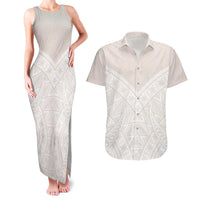 Lotu Tamaiti Tongan Polynesian Art Pattern Couples Matching Tank Maxi Dress and Hawaiian Shirt Traditional Tribal Motifs - Polynesian Pride