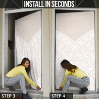 Lotu Tamaiti Tongan Polynesian Art Pattern Door Cover Traditional Tribal Motifs - Polynesian Pride