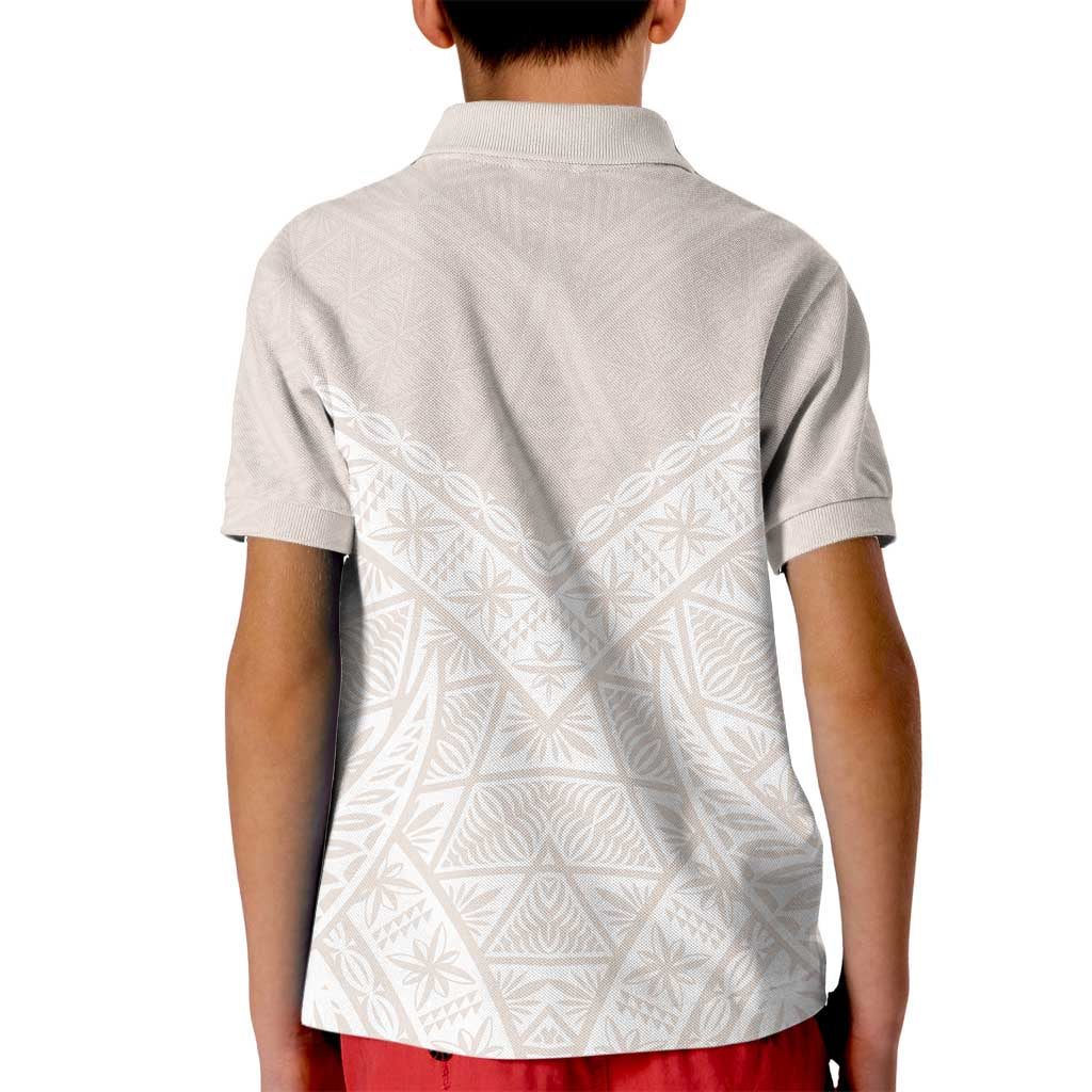 Lotu Tamaiti Tongan Polynesian Art Pattern Kid Polo Shirt Traditional Tribal Motifs - Polynesian Pride