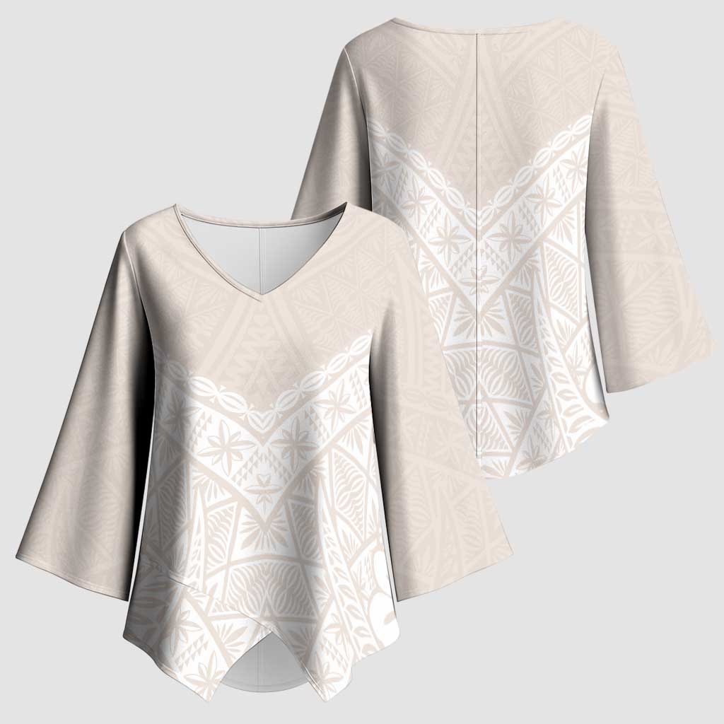 Lotu Tamaiti Tongan Polynesian Art Pattern Kimono Sleeve Blouse Traditional Tribal Motifs - Polynesian Pride