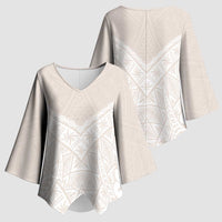 Lotu Tamaiti Tongan Polynesian Art Pattern Kimono Sleeve Blouse Traditional Tribal Motifs - Polynesian Pride