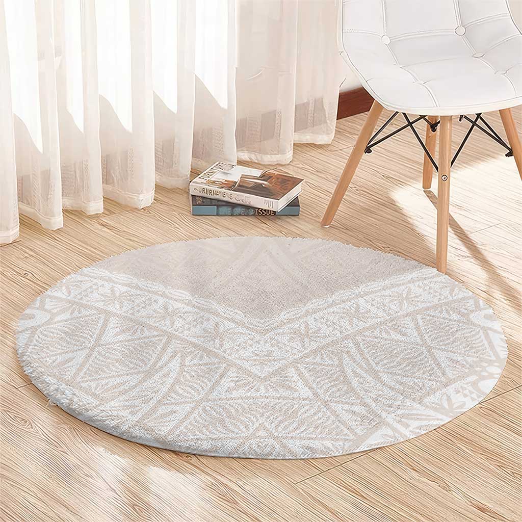 Lotu Tamaiti Tongan Polynesian Art Pattern Round Carpet Traditional Tribal Motifs - Polynesian Pride