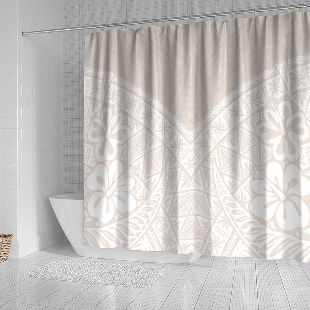Lotu Tamaiti Tongan Polynesian Art Pattern Shower Curtain Traditional Tribal Motifs - Polynesian Pride