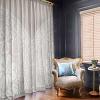 Lotu Tamaiti Tongan Polynesian Art Pattern Window Curtain Traditional Tribal Motifs - Polynesian Pride