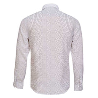 Lotu Tamaiti White Tongan Ngatu Family Matching Mermaid Dress and Hawaiian Shirt Polynesian Tribal Fonulei Pattern - Polynesian Pride