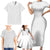 Lotu Tamaiti White Tongan Ngatu Family Matching Short Sleeve Bodycon Dress and Hawaiian Shirt Polynesian Tribal Fonulei Pattern - Polynesian Pride