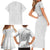 Lotu Tamaiti White Tongan Ngatu Family Matching Short Sleeve Bodycon Dress and Hawaiian Shirt Polynesian Tribal Fonulei Pattern - Polynesian Pride