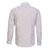 Lotu Tamaiti White Tongan Ngatu Family Matching Short Sleeve Bodycon Dress and Hawaiian Shirt Polynesian Tribal Fonulei Pattern - Polynesian Pride