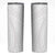 Lotu Tamaiti White Tongan Ngatu Skinny Tumbler Polynesian Tribal Fonulei Pattern - Polynesian Pride