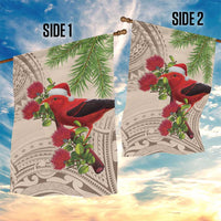 Christmas Hawaii with I'iwi Bird Garden Flag Aloha Mele Kalikimaka - Beige Art