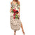 Christmas Hawaii with I'iwi Bird Summer Maxi Dress Aloha Mele Kalikimaka - Beige Art