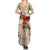 Christmas Hawaii with I'iwi Bird Summer Maxi Dress Aloha Mele Kalikimaka - Beige Art