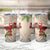 Christmas Hawaii with I'iwi Bird Tumbler Cup Aloha Mele Kalikimaka - Beige Art