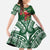 Christmas Hawaii with I'iwi Bird Family Matching Off The Shoulder Long Sleeve Dress and Hawaiian Shirt Aloha Mele Kalikimaka - Green Art