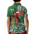 Christmas Hawaii with I'iwi Bird Kid Polo Shirt Aloha Mele Kalikimaka - Green Art