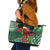 Christmas Hawaii with I'iwi Bird Leather Tote Bag Aloha Mele Kalikimaka - Green Art