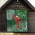 Christmas Hawaii with I'iwi Bird Quilt Aloha Mele Kalikimaka - Green Art