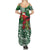 Christmas Hawaii with I'iwi Bird Summer Maxi Dress Aloha Mele Kalikimaka - Green Art