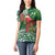 Christmas Hawaii with I'iwi Bird Women Polo Shirt Aloha Mele Kalikimaka - Green Art