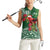 Christmas Hawaii with I'iwi Bird Women Sleeveless Polo Shirt Aloha Mele Kalikimaka - Green Art