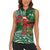 Christmas Hawaii with I'iwi Bird Women Sleeveless Polo Shirt Aloha Mele Kalikimaka - Green Art