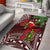 Christmas Hawaii with I'iwi Bird Area Rug Aloha Mele Kalikimaka - Oxblood Art