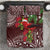 Christmas Hawaii with I'iwi Bird Bedding Set Aloha Mele Kalikimaka - Oxblood Art